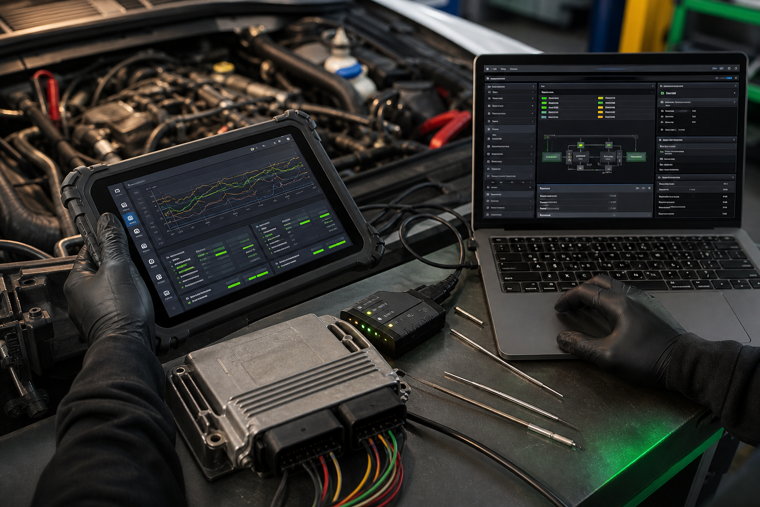 Technical vehicle and ECU assessment using diagnostic equipment