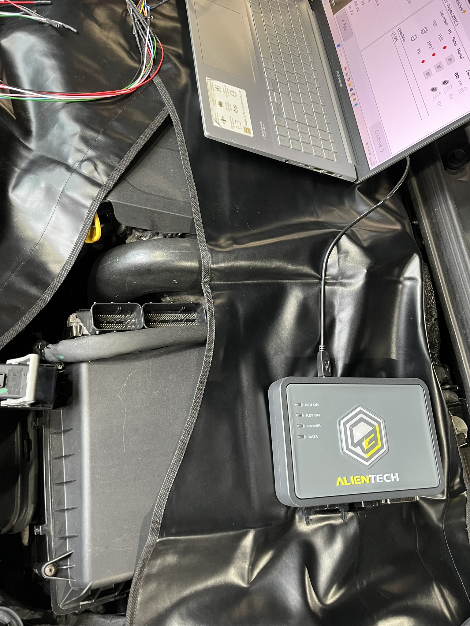 Vehicle control module connected for configuration